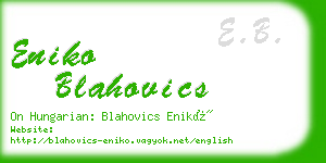 eniko blahovics business card